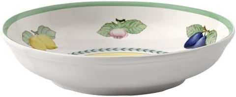 Villeroy & Boch French Garden Fleurence Pasta Bowl, Premium Porcelain, Made in Germany, 9.25 in/37 oz, White/Colored