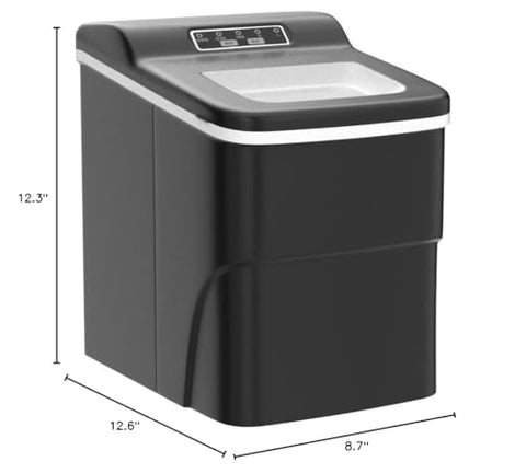 Electactic Ice Maker Countertop, Efficient Easy Carry Ice Machine,30Lbs/Day,Ideal for Restaurant, Bars, Home and Offices, Includes Scoop