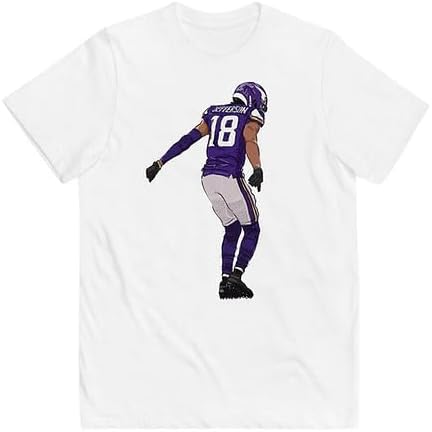 Youth T-Shirt Justin Jefferson Griddy Sketch Minnesota Football Kids Sizes Tee