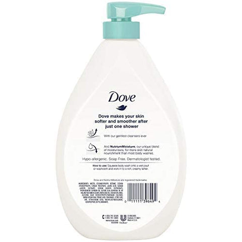 Dove Body Wash, Sensitive Skin Pump,34 Fl Oz (Pack of 2)