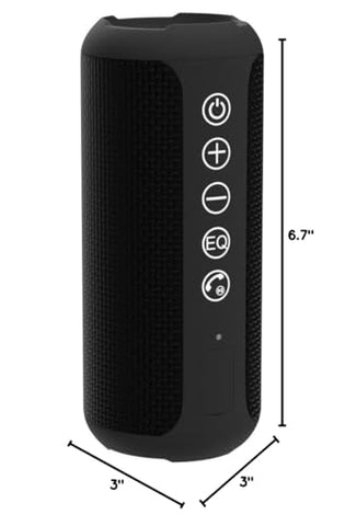 Ortizan Portable Bluetooth Speaker: IPX7 Waterproof, 24W Loud Sound, Deep Bass, Bluetooth 5.3, LED Lights, Wireless Stereo Pairing, 30H Playtime, for Home/Outdoor/Party/Beach, Birthday Gift (Black)