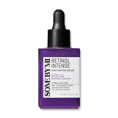 SOME BY MI Retinol Intense Reactivating Serum - 1.01Oz, 30ml - Mild Korean 0.1% Retinol Serum for Face Aging Sign and Glass Skin - Post Acne Marks, Skin Texture and Elasticity Care - Korean Skin Care