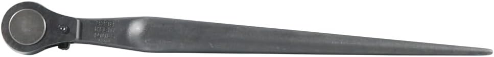 Klein Tools 3238 Ratcheting Wrench, Construction Spud Wrench, 1/2-Inch Drive, Forged From Alloy Steel, Corrosion Resistant Black Finish, 15-Inch