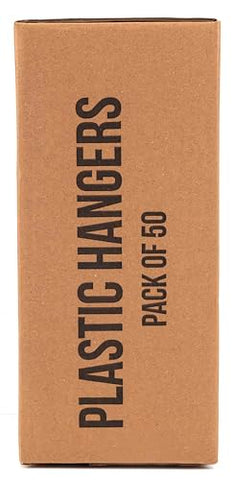 Utopia Home Plastic Hangers 50 Pack - Perfect for Clothes Hangers Space Saving - Durable and Strong Coat or Pant Hangers for Closet Organizers and Storage with Shoulder Grooves (White)