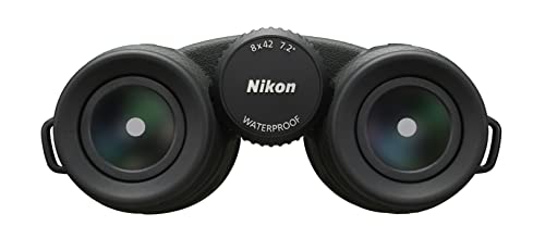 Nikon PROSTAFF P7 8x42 Binocular | Waterproof, fogproof, Rubber-Armored Full-Size Binocular, Oil & Water Repellent Coating & Locking Diopter, Limited Official Nikon USA Model