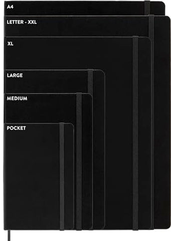 Moleskine PRO 12 Month 2025 Weekly Vertical Planner, Hard Cover, Large (5" x 8.25"), Black, 288 pages
