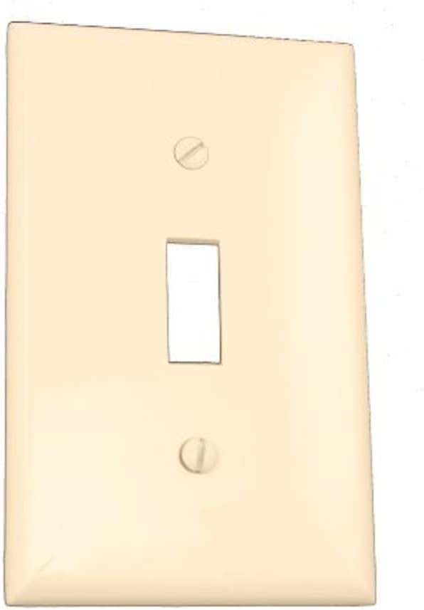 Leviton 1-Gang Toggle Device Switch Wallplate, Standard Size, Thermoplastic Nylon, Device Mount, 80701-E, Black