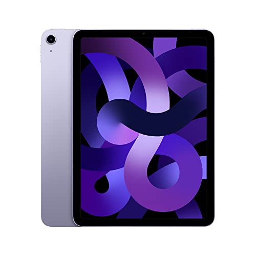 Apple iPad Air (5th Generation): with M1 chip, 10.9-inch Liquid Retina Display, 64GB, Wi-Fi 6, 12MP front/12MP Back Camera, Touch ID, All-Day Battery Life – Purple