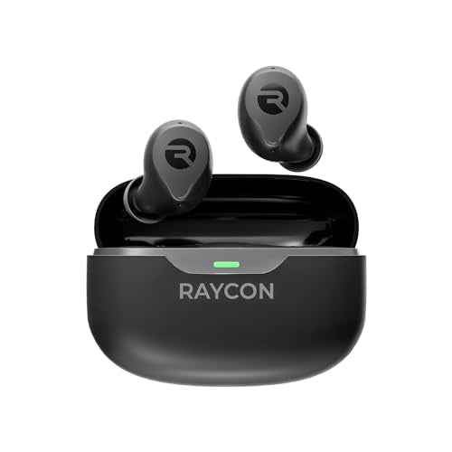 Raycon The Everyday Bluetooth Wireless Earbuds with Microphone- Stereo Sound in-Ear Bluetooth Headset True Wireless Earbuds 32 Hours Playtime (Matte Black)