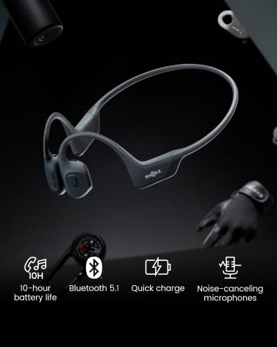 SHOKZ OpenRun Pro Mini - Premium Bone Conduction Open-Ear Bluetooth Sport Headphones - Sweat Resistant Wireless Earphones for Workouts and Running with Deep Base - Built-in Mic, with Headband