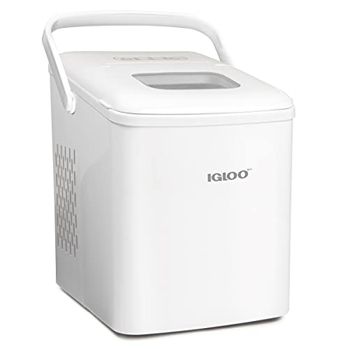 Igloo Automatic Self-Cleaning Portable Electric Countertop Ice Maker Machine With Handle, 26 Pounds in 24 Hours, 9 Ice Cubes Ready in 7 minutes, With Ice Scoop and Basket