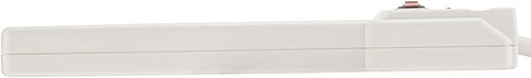 Amazon Basics Surge Protector Power Strip, 6-Outlet with 200J Protection, Circuit Breaker, LED Indicator, On/Off Switch, Wall-Mounting, 2ft Extension Cord, White, 2-Pack
