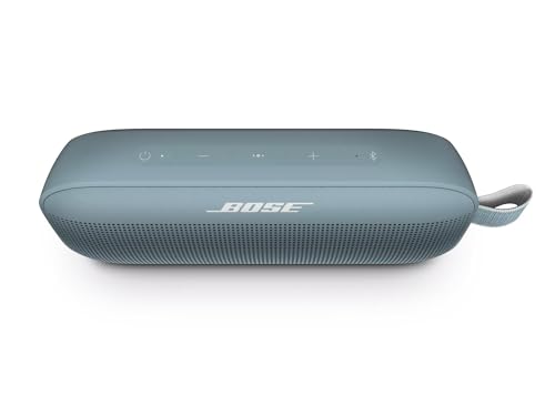 Bose SoundLink Flex Bluetooth Speaker, Portable Speaker with Microphone, Wireless Waterproof Speaker for Travel, Outdoor and Pool Use, Stone Blue