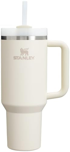 Stanley Quencher H2.0 Tumbler with Handle & Straw 40 oz | Twist On 3-Way Lid | Cupholder Compatible for Travel | Insulated Stainless Steel Cup | BPA-Free | Cream 2.0