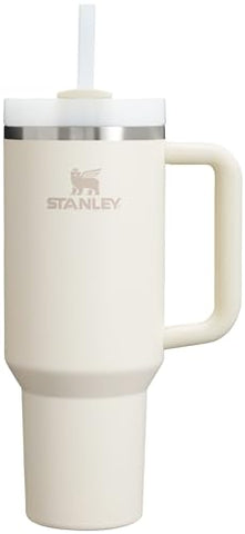 Stanley Quencher H2.0 Tumbler with Handle & Straw 40 oz | Twist On 3-Way Lid | Cupholder Compatible for Travel | Insulated Stainless Steel Cup | BPA-Free | Cream 2.0