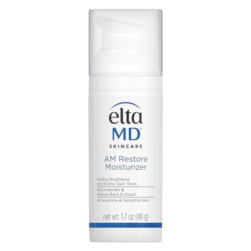 EltaMD AM Restore Face Moisturizer, Light Moisturizer Face Cream Lotion, Made with Niacinamide and Hyaluronic Acid, 1.7 oz Pump