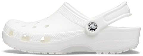 Crocs Unisex-Adult Classic Clog, Clogs for Women and Men, White, 10 Women/8 Men