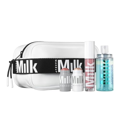 Milk Makeup The Werks Set - Rosy Glow Makeup Set - Travel-Friendly - Vegan, Cruelty Free