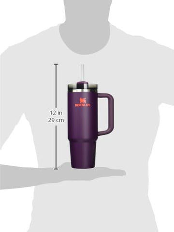 Stanley Quencher H2.0 Tumbler with Handle & Straw 30 oz | Twist On 3-Way Lid | Cupholder Compatible for Travel | Insulated Stainless Steel Cup | BPA-Free | Plum