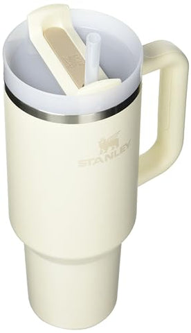 Stanley Quencher H2.0 Tumbler with Handle & Straw 40 oz | Twist On 3-Way Lid | Cupholder Compatible for Travel | Insulated Stainless Steel Cup | BPA-Free | Cream 2.0