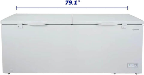 Element ECF21MDCW 21 Cu. Ft. White Two Door Chest Freezer
