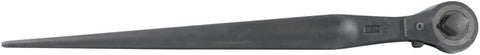 Klein Tools 3238 Ratcheting Wrench, Construction Spud Wrench, 1/2-Inch Drive, Forged From Alloy Steel, Corrosion Resistant Black Finish, 15-Inch