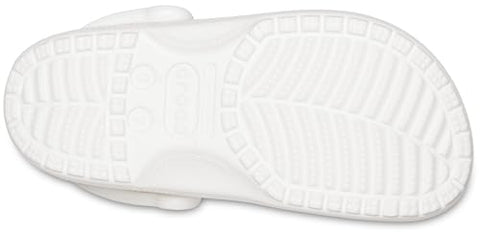 Crocs Unisex-Adult Classic Clog, Clogs for Women and Men, White, 12 Women/10 Men