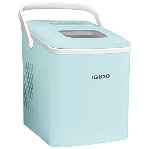 Igloo Automatic Self-Cleaning Portable Electric Countertop Ice Maker Machine With Handle, 26 Pounds in 24 Hours, 9 Ice Cubes Ready in 7 minutes, With Ice Scoop and Basket