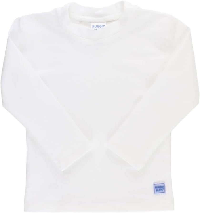 RUGGEDBUTTS Boys Rash Guard Top - Long Sleeve Swim Shirt UPF 50+