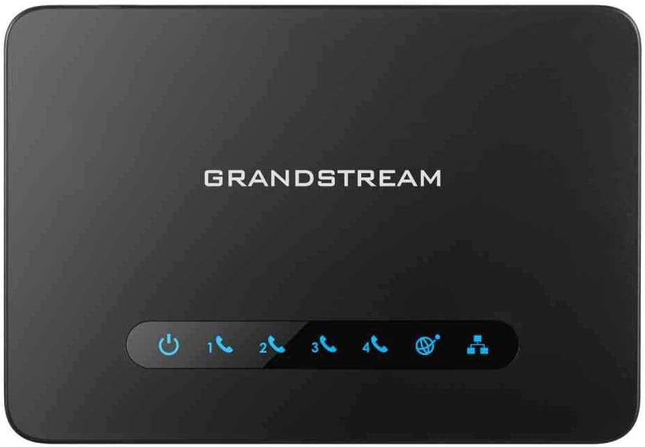 Grandstream GS-HT814 4 Port Ata with 4 Fxs Ports and Gigabit NAT Router Voip Phone and Device, Black