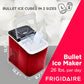 Frigidaire Compact Countertop Ice Maker, 26lbs of Ice per day, Red Stainless