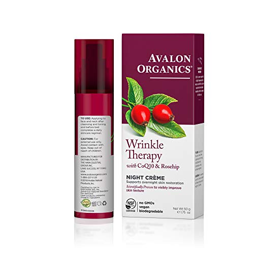 Avalon Organics Night Crème, Wrinkle Therapy, 1.75 Oz