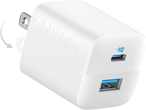 Anker 33W 2-Port Compact USB Charger Block, Foldable Type C Charger