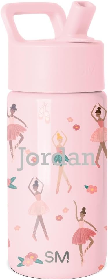 Simple Modern Personalized Kids Water Bottle | 14oz | Ballerina
