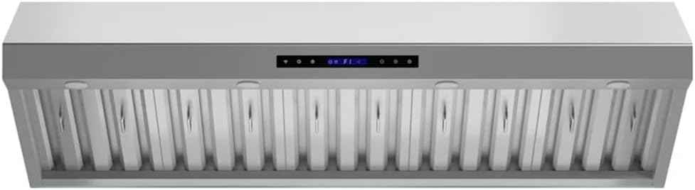 Forno Palazzo 60" Wall Mounted Range Hood Stainless Steel Heavy-Duty Baffle Filters & Remote Control