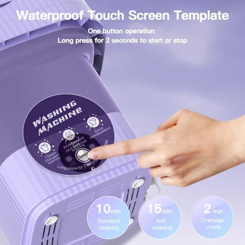 Portable Washing Machine,10L Folding Mini Washer with 3 Modes Deep Cleaning of underwear,baby clothes,Foldable Washing Machine for Apartments,Dorm,Camping,RV,Travel Laundry