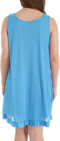 Exquisite Form Women's 30107 Nylon Tricot Sleeveless Short Knee Length Nightgown
