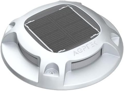 AGPTEK Solar Driveway Lights Outdoor 12 Pack, 2 Color Modes LED Deck Dock