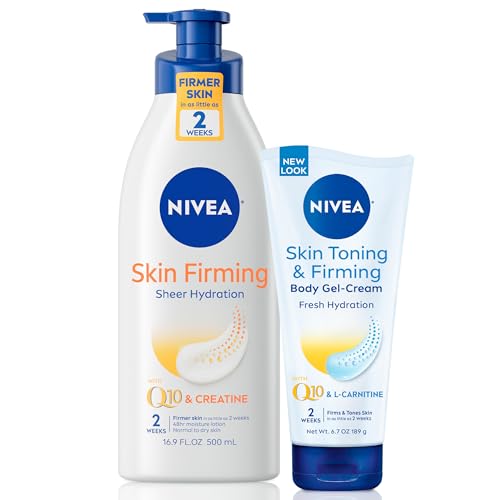 Nivea Skin Firming Variety Pack with 16.9 Fl Oz Body Lotion and 6.7 Oz Gel-Cream