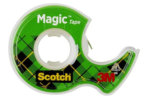 Scotch Magic Tape, Invisible, Home Office Supplies and Back to School Supplies for College and Classrooms, 6 Rolls with Dispensers