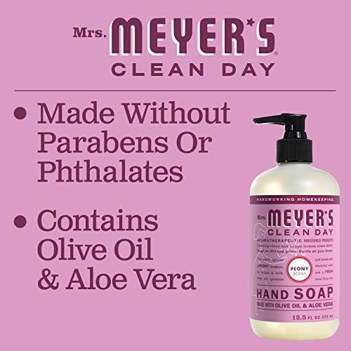 MRS. MEYER'S CLEAN DAY Hand Soap Peony, 12.5 Fl Oz (Pack of 6)