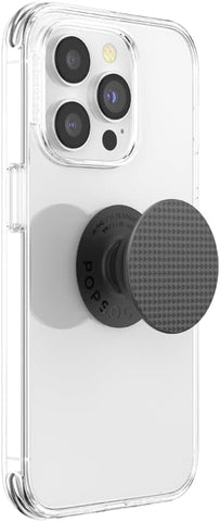 PopSockets Adhesive Phone Grip, Holder- Knurled Black