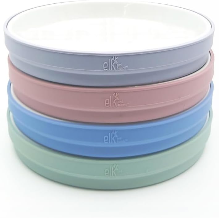 Elk and Friends Kids/Toddler 7.8" Porcelain Plates + Sleeves | 4pk