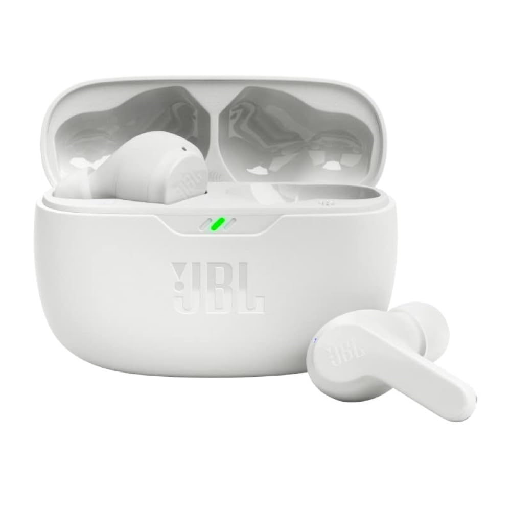 JBL Vibe Beam True Wireless Headphones - White, Small