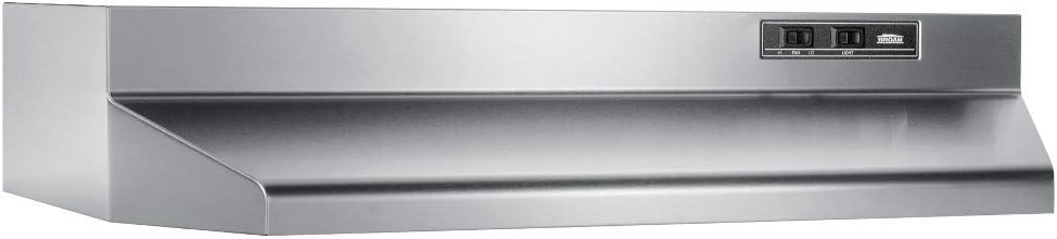 Broan-NuTone 403004 Range Hood Insert with Light Exhaust Fan for Under Cabinet, 30", Stainless Steel, 6.5 Sones, 160 CFM