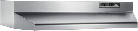 Broan-NuTone 403004 Range Hood Insert with Light Exhaust Fan for Under Cabinet, 30", Stainless Steel, 6.5 Sones, 160 CFM