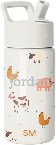 Simple Modern Personalized Kids Water Bottle | 14oz | Farm Animals