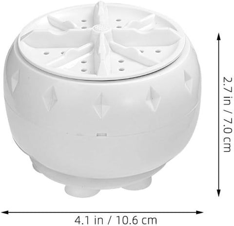 Mini Portable Washing Machine Automatic Washer with Bottom Suction Cup Usb Powered Laundry Machine for Travel Apartment Rv Dorm 2 pcs