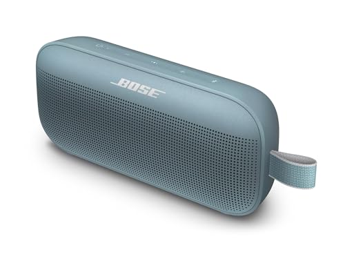 Bose SoundLink Flex Bluetooth Speaker, Portable Speaker with Microphone, Wireless Waterproof Speaker for Travel, Outdoor and Pool Use, Stone Blue