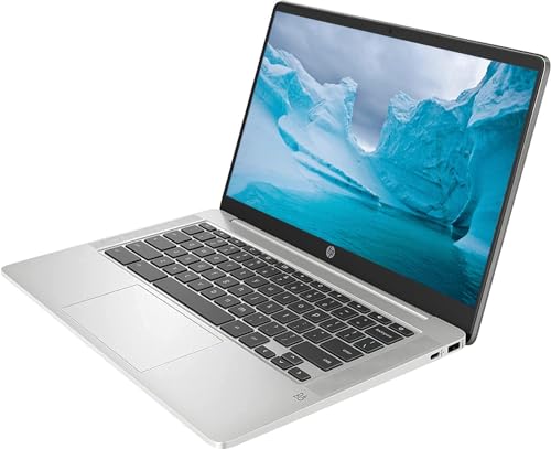 HP Newest Chromebook Laptop • 14 Inch Display • Intel Celeron N4120 Processor • 8GB RAM • 128GB eMMC • Intel UHD Graphics 600 • WiFi • Bluetooth • Backlit Keyboard • Chrome OS • Modern Gray